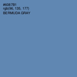 #6087B1 - Bermuda Gray Color Image