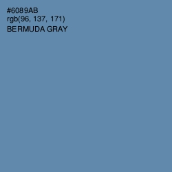 #6089AB - Bermuda Gray Color Image