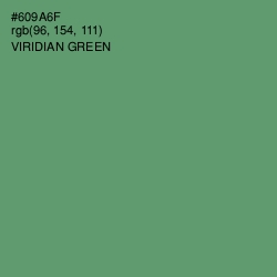 #609A6F - Viridian Green Color Image