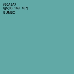 #60A9A7 - Gumbo Color Image