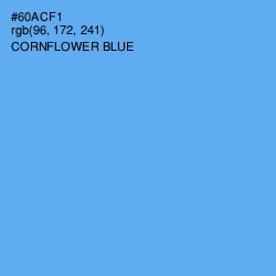 #60ACF1 - Cornflower Blue Color Image