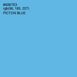 #60B7E3 - Picton Blue Color Image