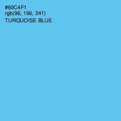 #60C4F1 - Turquoise Blue Color Image