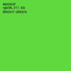 #60D93F - Bright Green Color Image