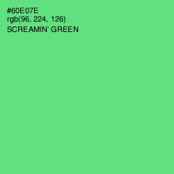 #60E07E - Screamin' Green Color Image