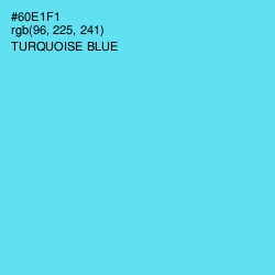 #60E1F1 - Turquoise Blue Color Image