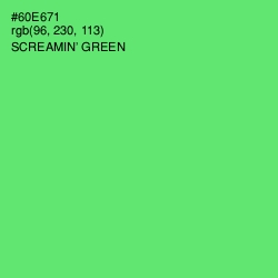 #60E671 - Screamin' Green Color Image