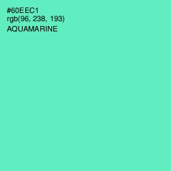 #60EEC1 - Aquamarine Color Image