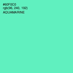 #60F0C0 - Aquamarine Color Image