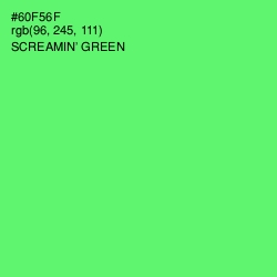 #60F56F - Screamin' Green Color Image