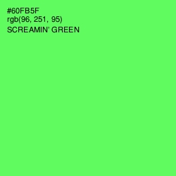 #60FB5F - Screamin' Green Color Image