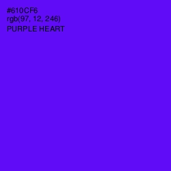 #610CF6 - Purple Heart Color Image