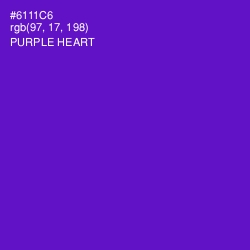 #6111C6 - Purple Heart Color Image