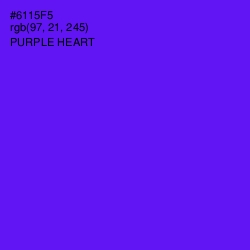 #6115F5 - Purple Heart Color Image