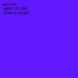 #6117FF - Purple Heart Color Image