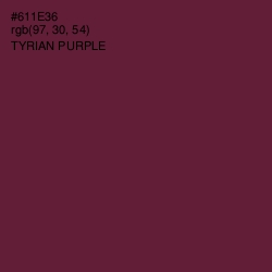 #611E36 - Tyrian Purple Color Image