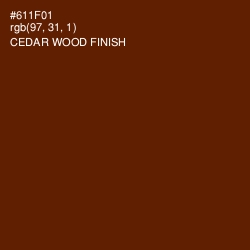 #611F01 - Cedar Wood Finish Color Image