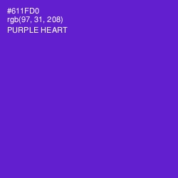 #611FD0 - Purple Heart Color Image