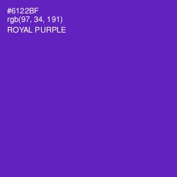 #6122BF - Royal Purple Color Image