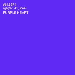 #6129F4 - Purple Heart Color Image