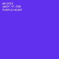 #612FEE - Purple Heart Color Image