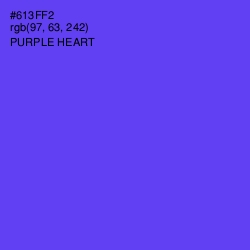 #613FF2 - Purple Heart Color Image