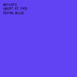 #6143F3 - Royal Blue Color Image