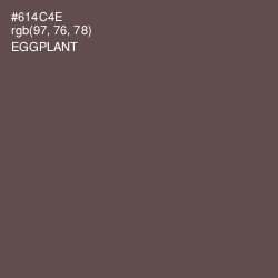 #614C4E - Eggplant Color Image