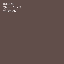 #614E4B - Eggplant Color Image