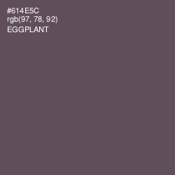 #614E5C - Eggplant Color Image