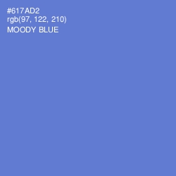 #617AD2 - Moody Blue Color Image