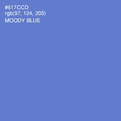 #617CCD - Moody Blue Color Image