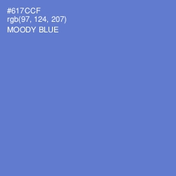#617CCF - Moody Blue Color Image