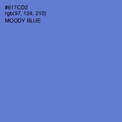 #617CD2 - Moody Blue Color Image