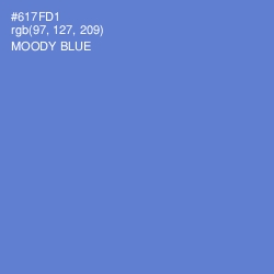 #617FD1 - Moody Blue Color Image