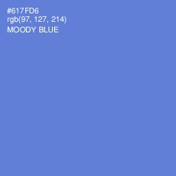 #617FD6 - Moody Blue Color Image