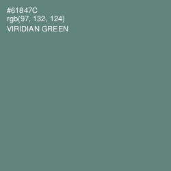 #61847C - Viridian Green Color Image