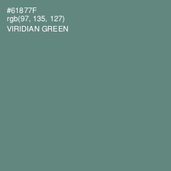 #61877F - Viridian Green Color Image
