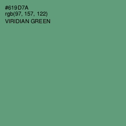 #619D7A - Viridian Green Color Image