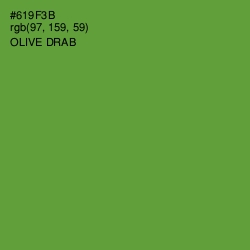 #619F3B - Olive Drab Color Image