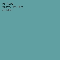 #61A0A2 - Gumbo Color Image