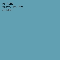 #61A0B2 - Gumbo Color Image