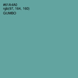 #61A4A0 - Gumbo Color Image