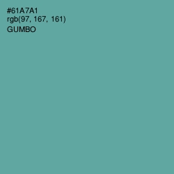 #61A7A1 - Gumbo Color Image