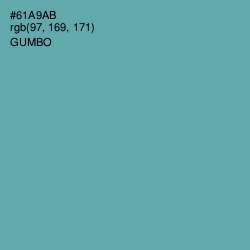 #61A9AB - Gumbo Color Image