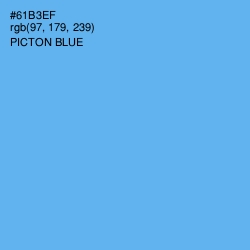 #61B3EF - Picton Blue Color Image