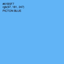 #61B5F7 - Picton Blue Color Image