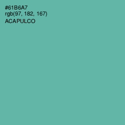 #61B6A7 - Acapulco Color Image