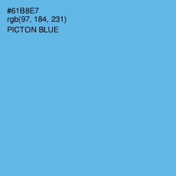 #61B8E7 - Picton Blue Color Image