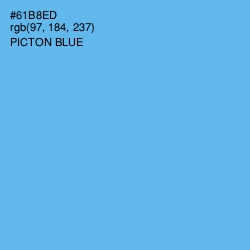 #61B8ED - Picton Blue Color Image
